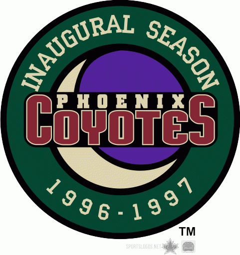 Phoenix Coyotes 1997 Anniversary Logo fabric transfer